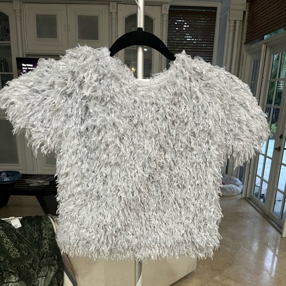 Zara Tops Zara Fuzzy Top Poshmark
